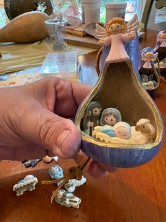 Natural Gourd Christmas Ornament
