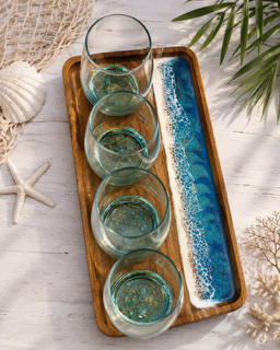 Coastal Charcuterie Wine Glass Set