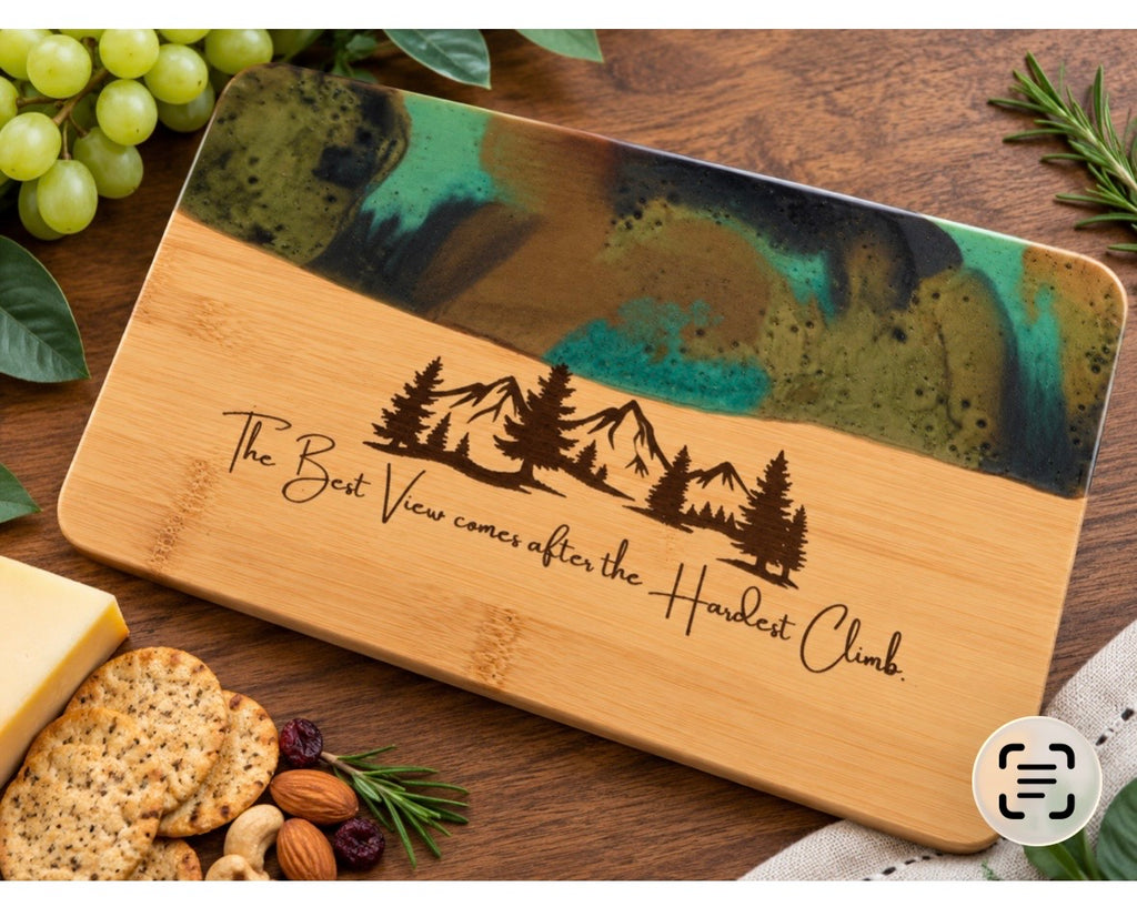 Mountain Adventure Resin Cheeseboard